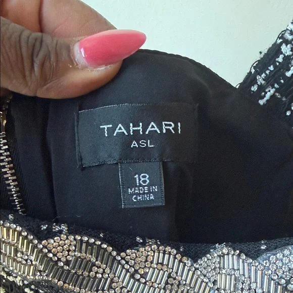 NWT Tahari ASL Black and White Tweed Mini Dress - Picture 3 of 8